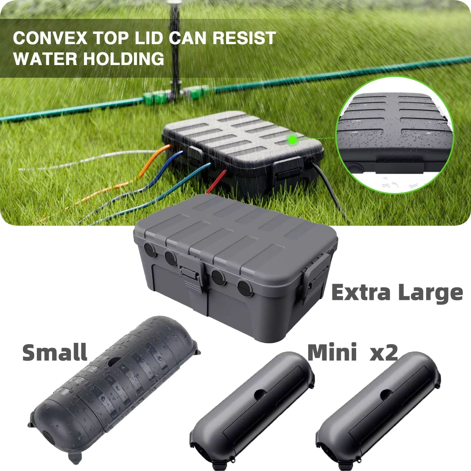 Outdoor Power Strip With Cover - صندوق كهربائي خارجي كبير مقاوم للعوامل