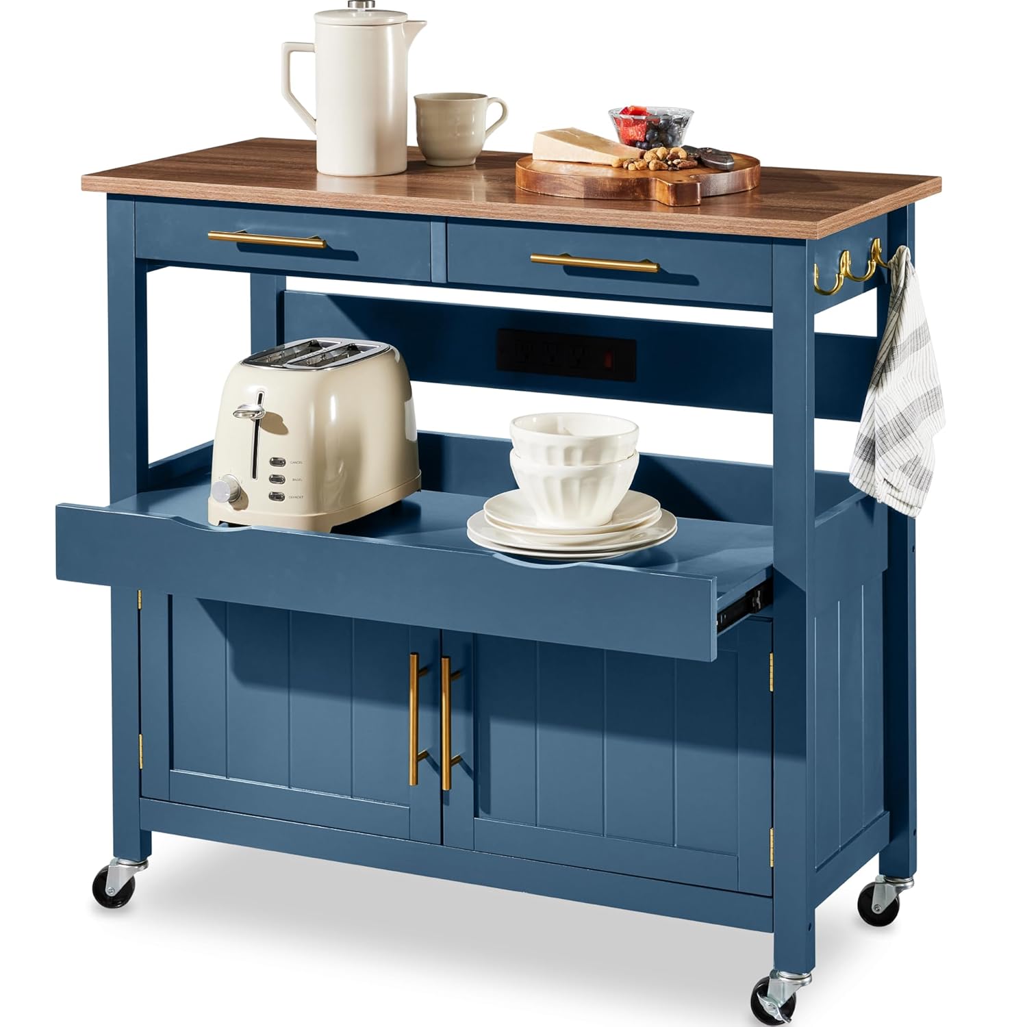 Outdoor Kitchen Power Outlet - عربة مطبخ متحركة كبيرة بطول 36