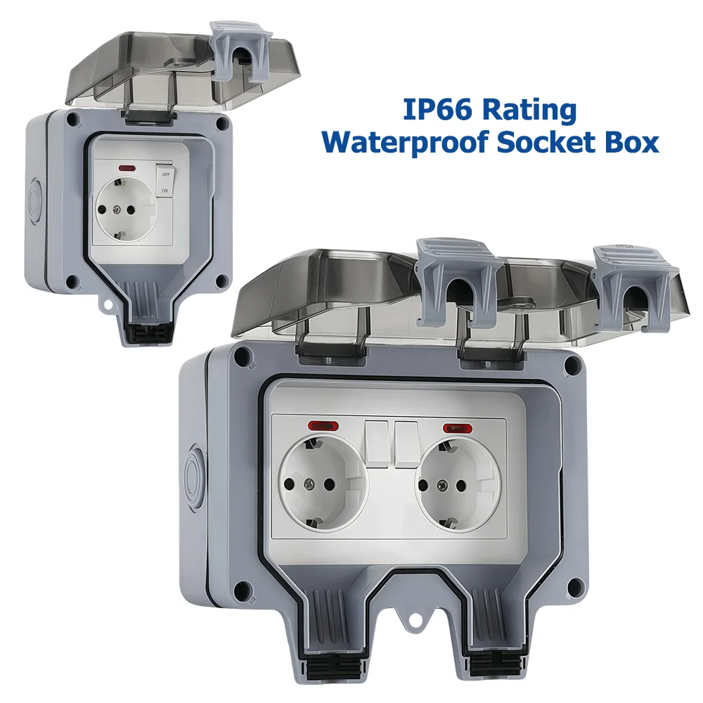Power Switch Outdoor - مقبس كهربائي خارجي على الطراز الأوروبي