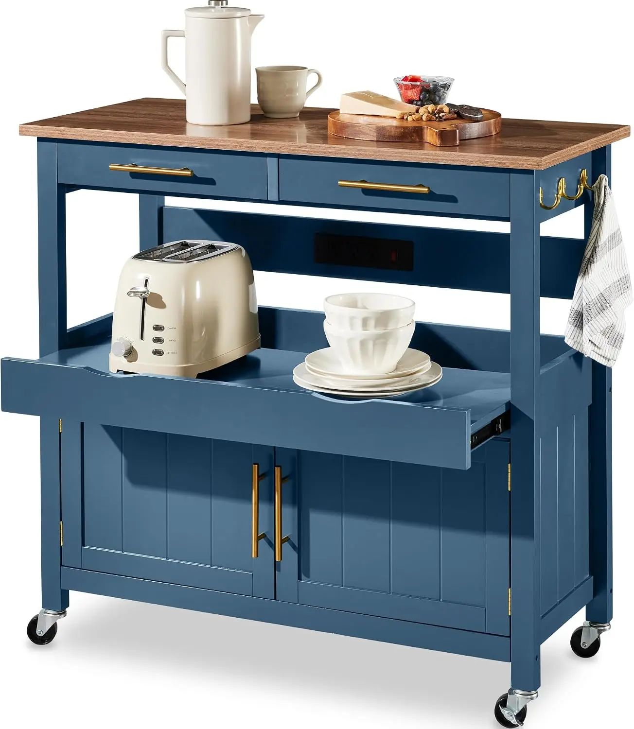 Outdoor Kitchen Power Outlet - عربة مطبخ متحركة كبيرة بطول 36