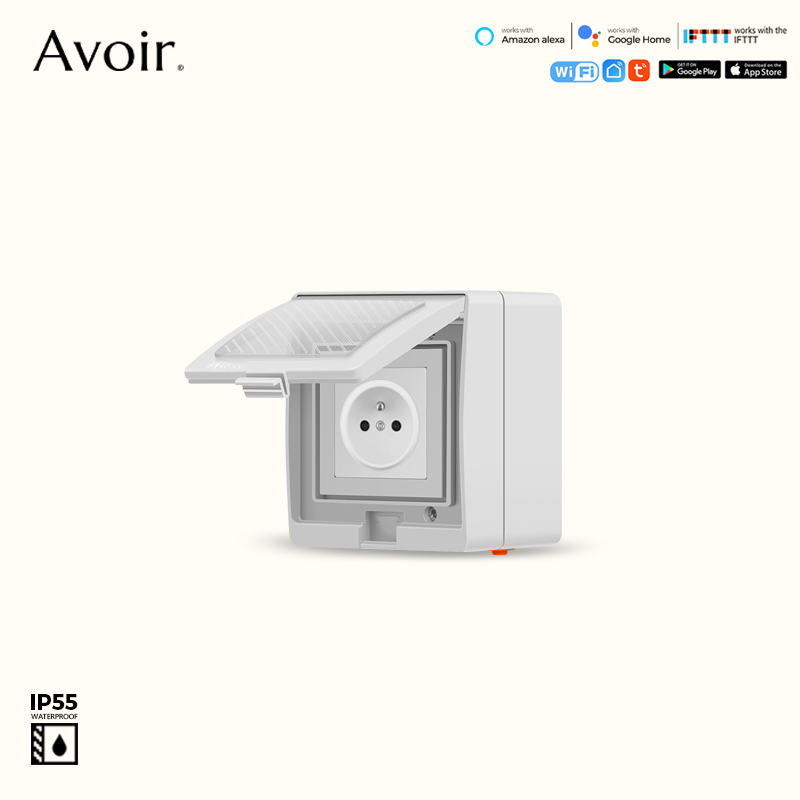 Outdoor Power Outlet With Remote Control - مآخذ كهربائية Avoir IP55 Tuya واي