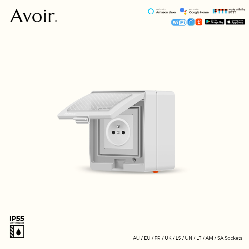Outdoor Power Outlet With Remote Control - Avoir Tuya الذكية مقاوم للماء واي