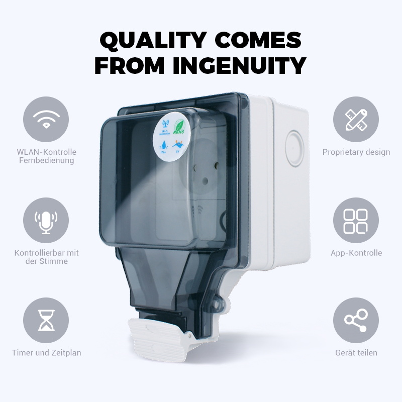 Avoir IP66 في الهواء الطلق مقب - مراجعة Outdoor Power Outlet With Remote Control وسعره