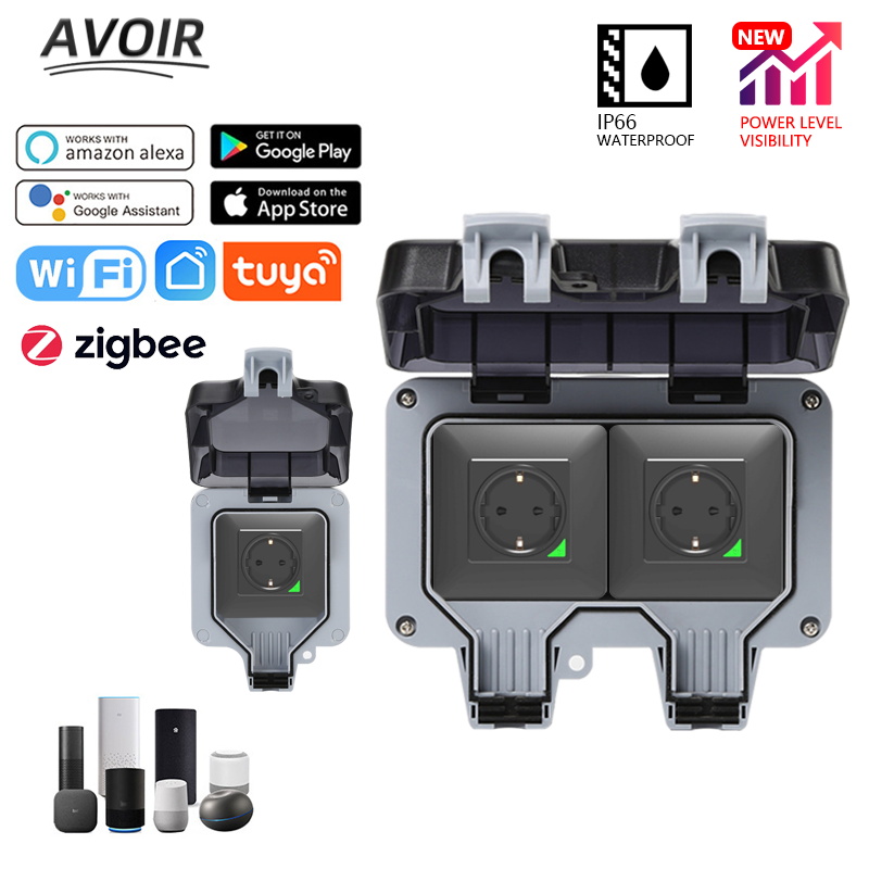 منافذ كهربائية من Avoir Tuya ز - مراجعة Outdoor Power Outlet With Remote Control وسعره