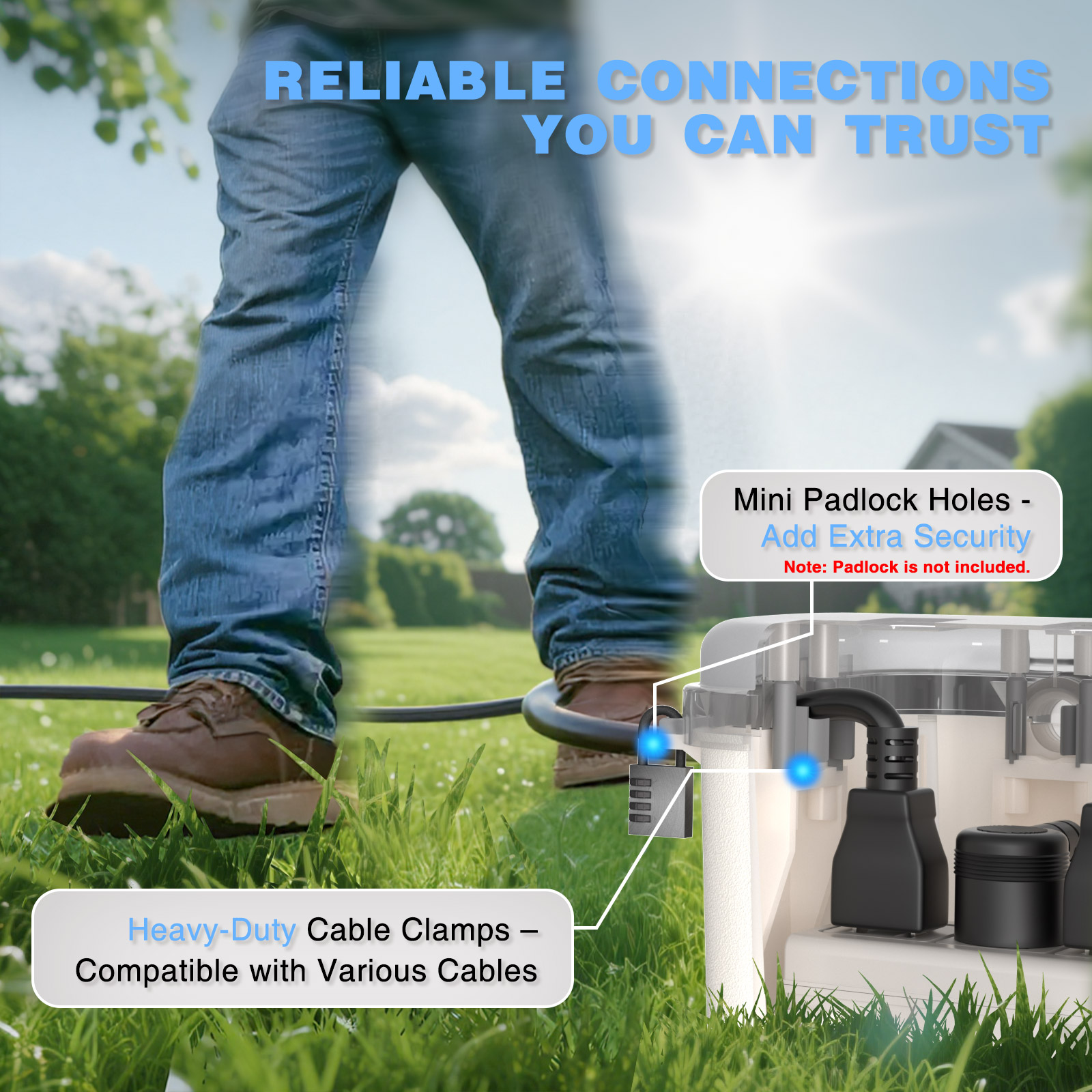 صندوق كهربائي خارجي مقاوم للعو - مراجعة Outdoor Power Strip With Cover وسعره