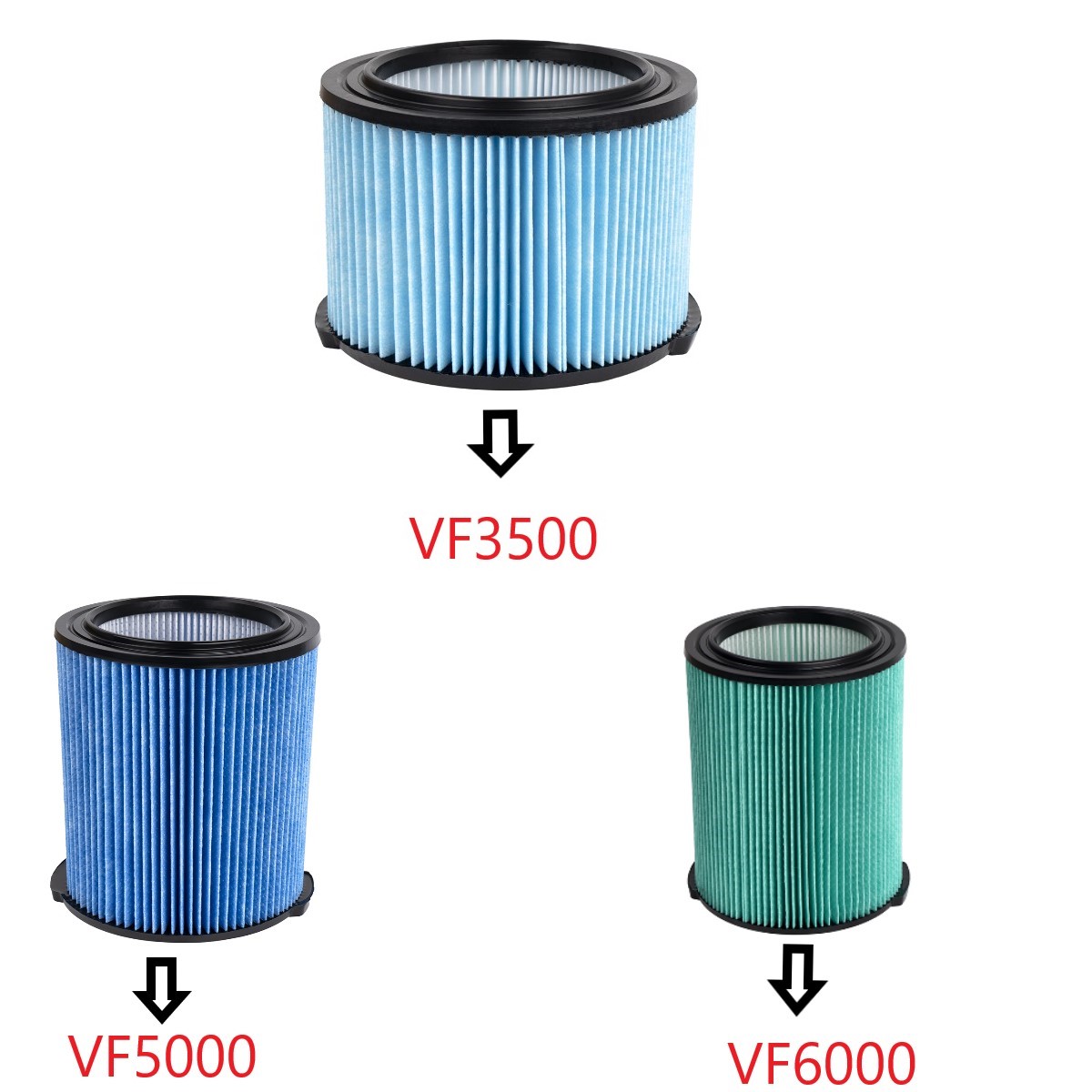 فلتر بديل قياسي VF6000 VF5000  - مراجعة Wet Dry Vacuum Shop وسعره